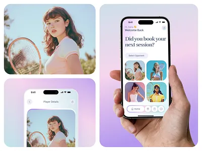 Sports App Design app app design branding club fitness graphic design healthcare mobile sports tennis uiux wellness workout