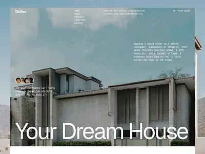 Galileo - Real Estate Landing Page animation architecture branding cleanlayout concept editorial grid design highcontrast landingpage layout luxurybranding minimalistdesign moderndesign modernwebsite realestatedesign typography ui uiux visualhierarchy websitedesign