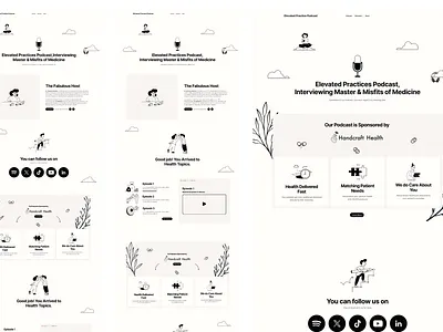PodCast Landing Page health podtcast ui