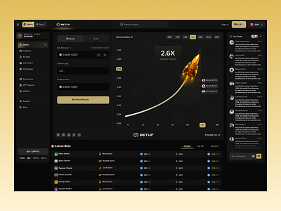 Casino Website | Crash Game aviator game casino casino crash casino game casino website crash crypto casino game game interface game ui gaming igaming online casino original game rocket slot template ui uiux website