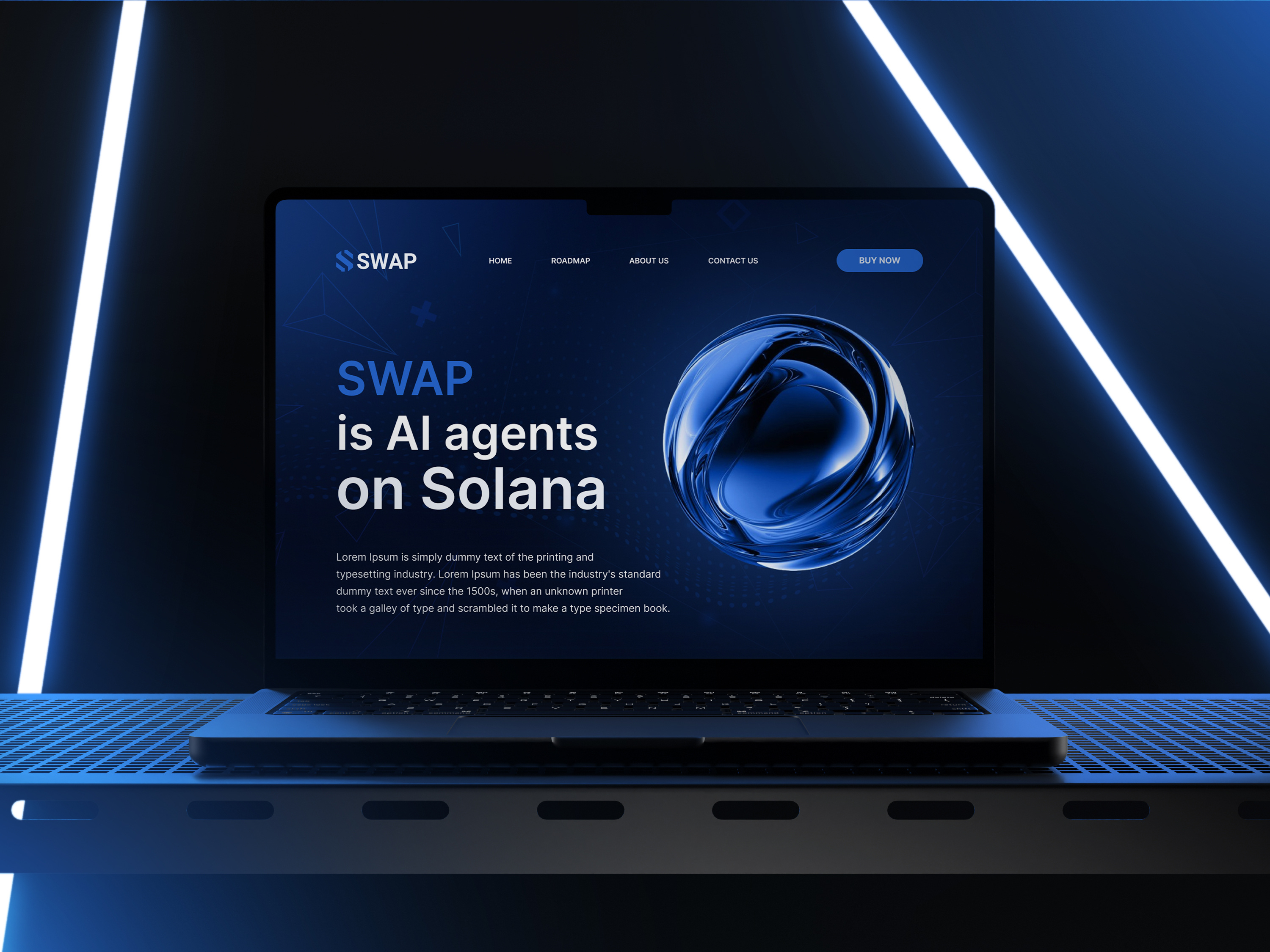 SWAP – Crypto Token Exchange Landing Page UI for DeFi & Web3 ai platform visuals blockchain landing page crypto dashboard crypto ui crypto ui design dapp design decentralized finance defi landing page home page landing page landing page design responsive ui design saas website saas website design swap page design tech ui design ui ui design web design web3 ui