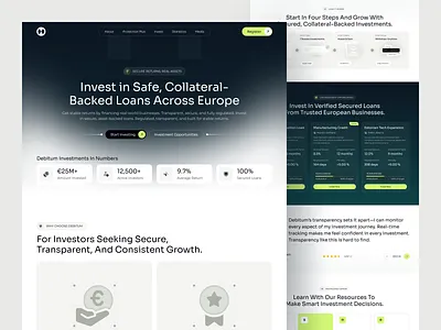 Loan Investment Website Design corporate corporate website finance landing page finance website fintech landing page investment firm investment platform investments investments website design landing page minimalist saas landing page saas website startup web design website design