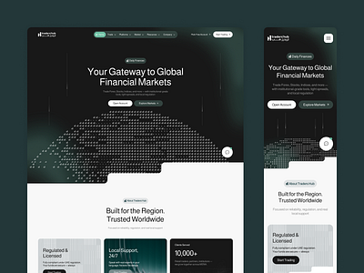 Traders Hub - Trading Website Design crypto landing page crypto saas dashboard crypto wallet website crypto website cryptocurrency website finacial website finance website fintech landing page fintech platform fintech website investment website saas website trading interface trading landing page trading platform trading saas dashboard trading website trading website design web3 dashboard web3 website