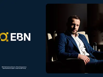 EBN | Elite Business Network bni logo branding business logo creative designs creative logo ebn logo finance branding finance logo gold logo minimalist logo techy logo branding timeless logo