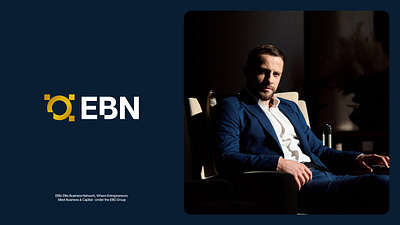 EBN | Elite Business Network bni logo branding business logo creative designs creative logo ebn logo finance branding finance logo gold logo minimalist logo techy logo branding timeless logo