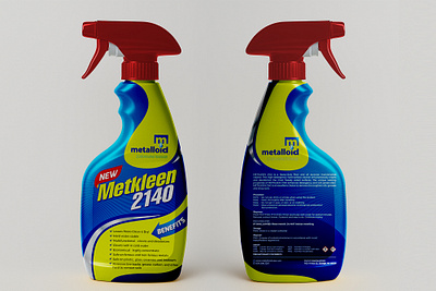 Cleaning Product Label Design bathroom blue clean cleaning creative design full wrap graphic design label label design lime green modern mold packaging print product professional spary tiles toilet