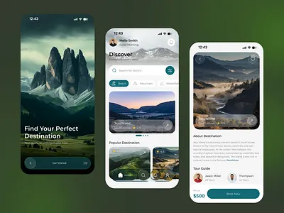 Travel Mobile App app app design app interfaces best app design card ui design home screen mobile mobile app design mobile app ui mobile ui mobile ui design mobile ux modern app ui modern ui travel app ui ui design ui ux design ux