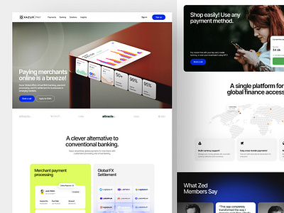 Financial website - Landing page saas service startup ui ux web webdesign website