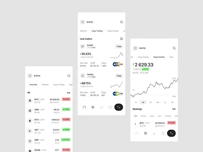OKX Wallet app bitcoin crypto crypto design crypto ios crypto mobile data design finance app fintech fintech ui ios ios crypto market mobile mobile interface trading app ui ux wallet app