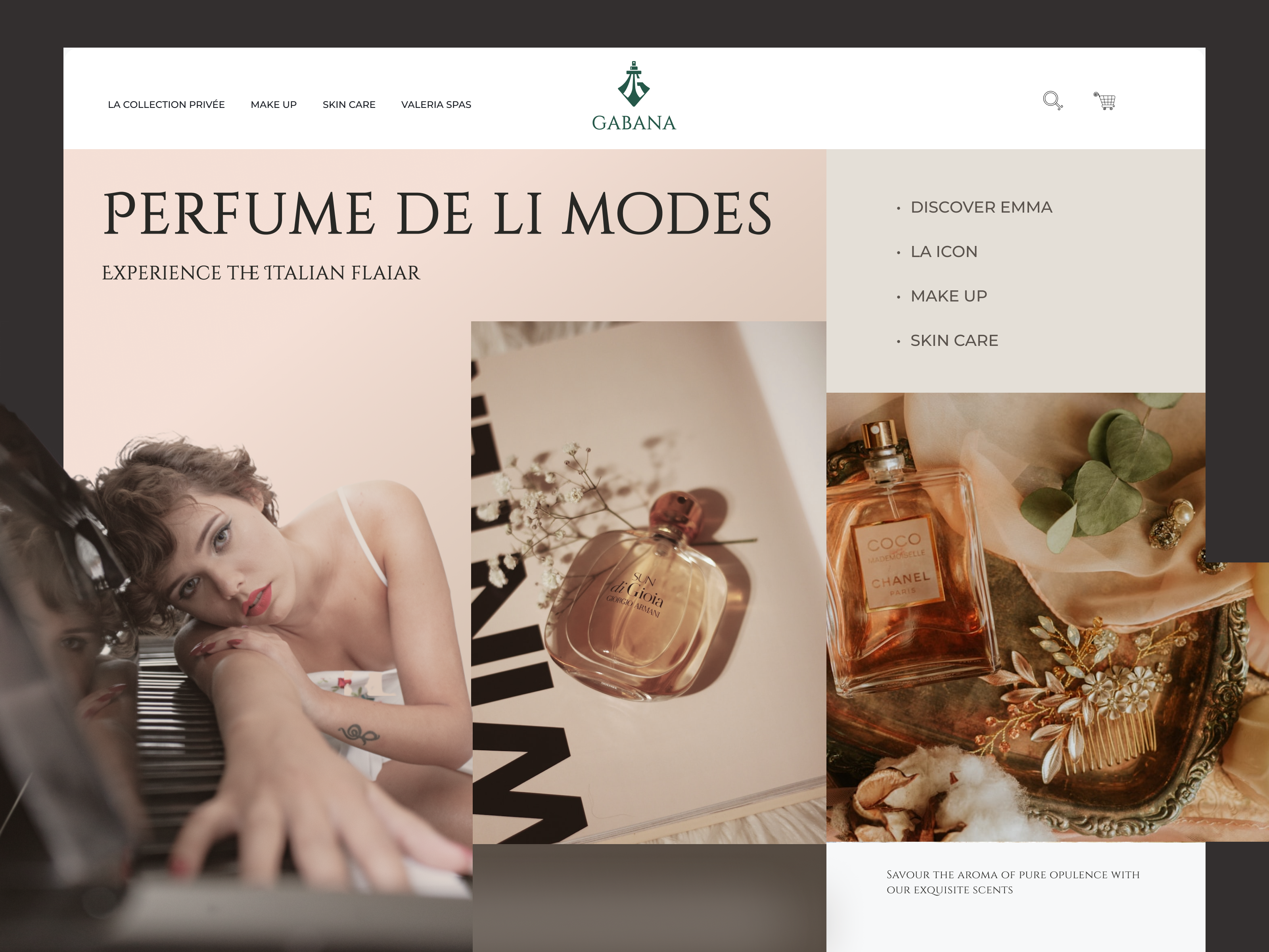 Example of Luxury Perfume Fragrance Website Design