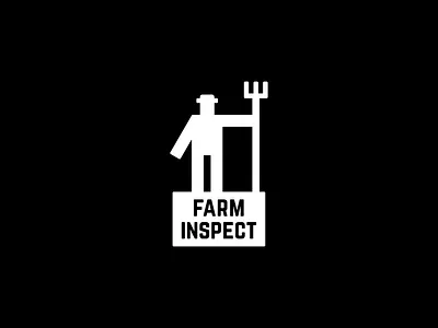 Farm Inspect Logo branding design farm flat graphic design human logo minimal vector