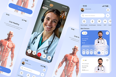 Doctor Appointment Mobile App appdesign applications appui bookingapp designinspiration doctor booking app doctor mobile app doctorapp healthcare app ios mobileux ui ux design agency uidesign user uxdesign
