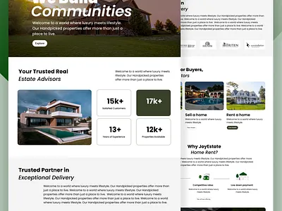 Estate Landing Page brand profile creative design estate figma graphic design illustration landing page ui ux