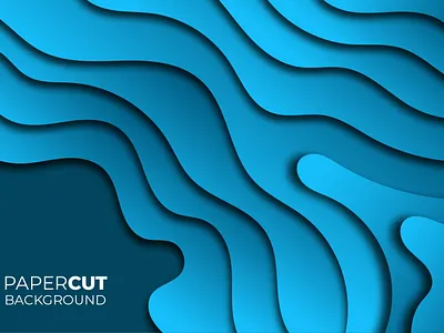 Blue papercut background adobe illustrator design fluid background graphic design illustration papercut papercut background