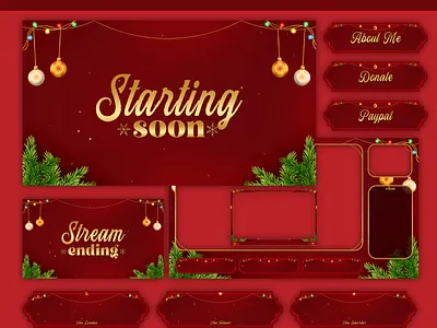 Red Gold Christmas Animated Stream Package Twitch Overlay Kick . animated animated pack animated screens christmas overlays facecam kick kick overlay kick screens kick stream pack overlay pack stream overlay screens stream stream overlay streamer streaming twitch twitch overlay twitch pach stream youtube