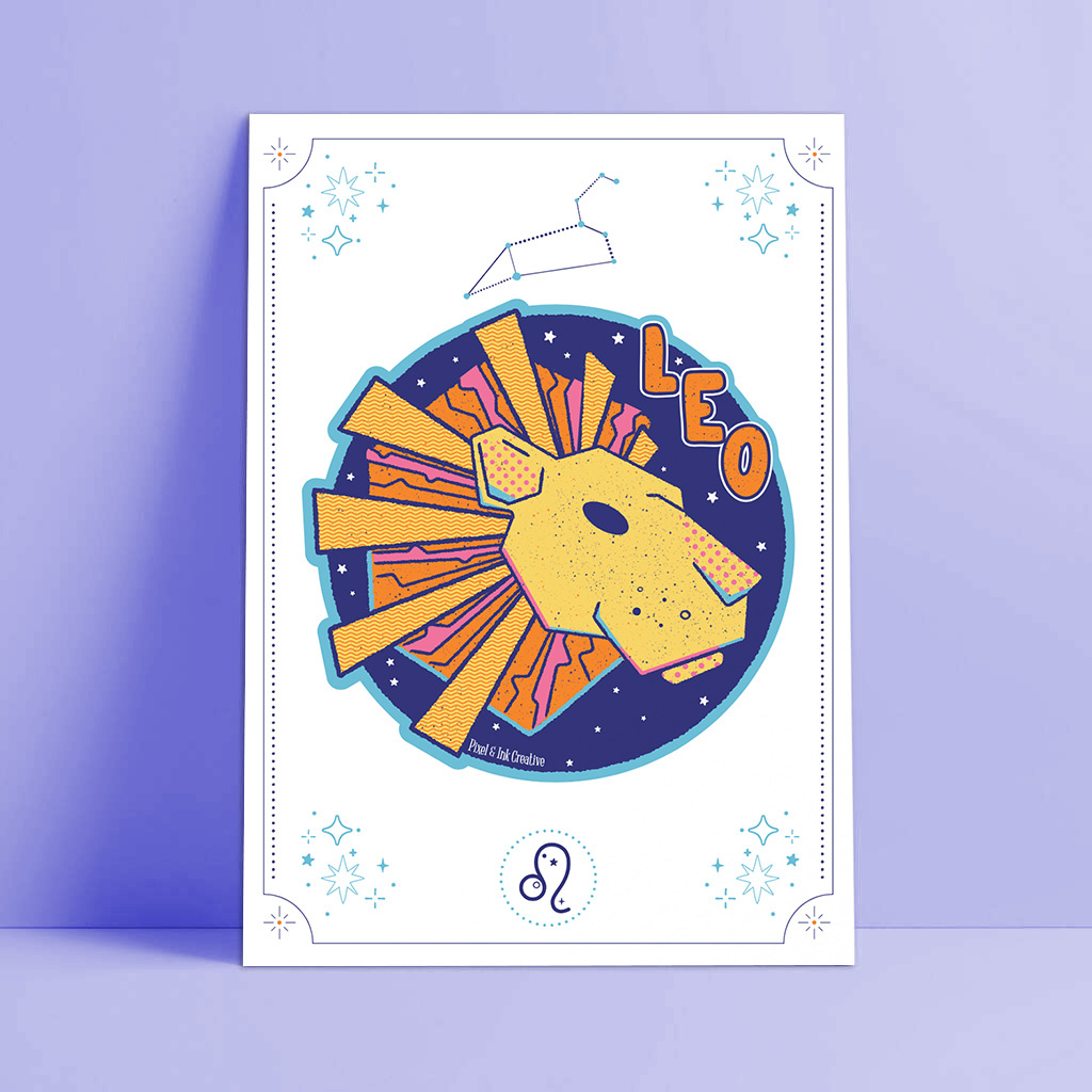 Leo Zodiac astrology horoscope illustration illustrator leo vector zodiac