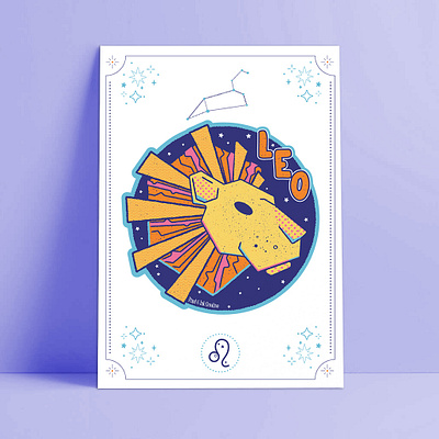 Leo Zodiac astrology horoscope illustration illustrator leo vector zodiac