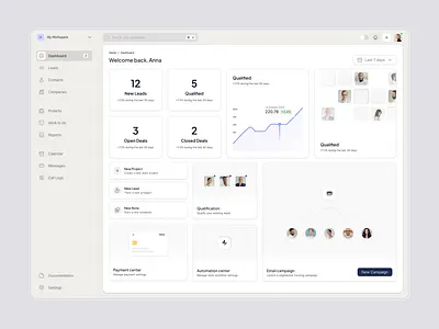 CRM dashboard layout crm dashboard ui