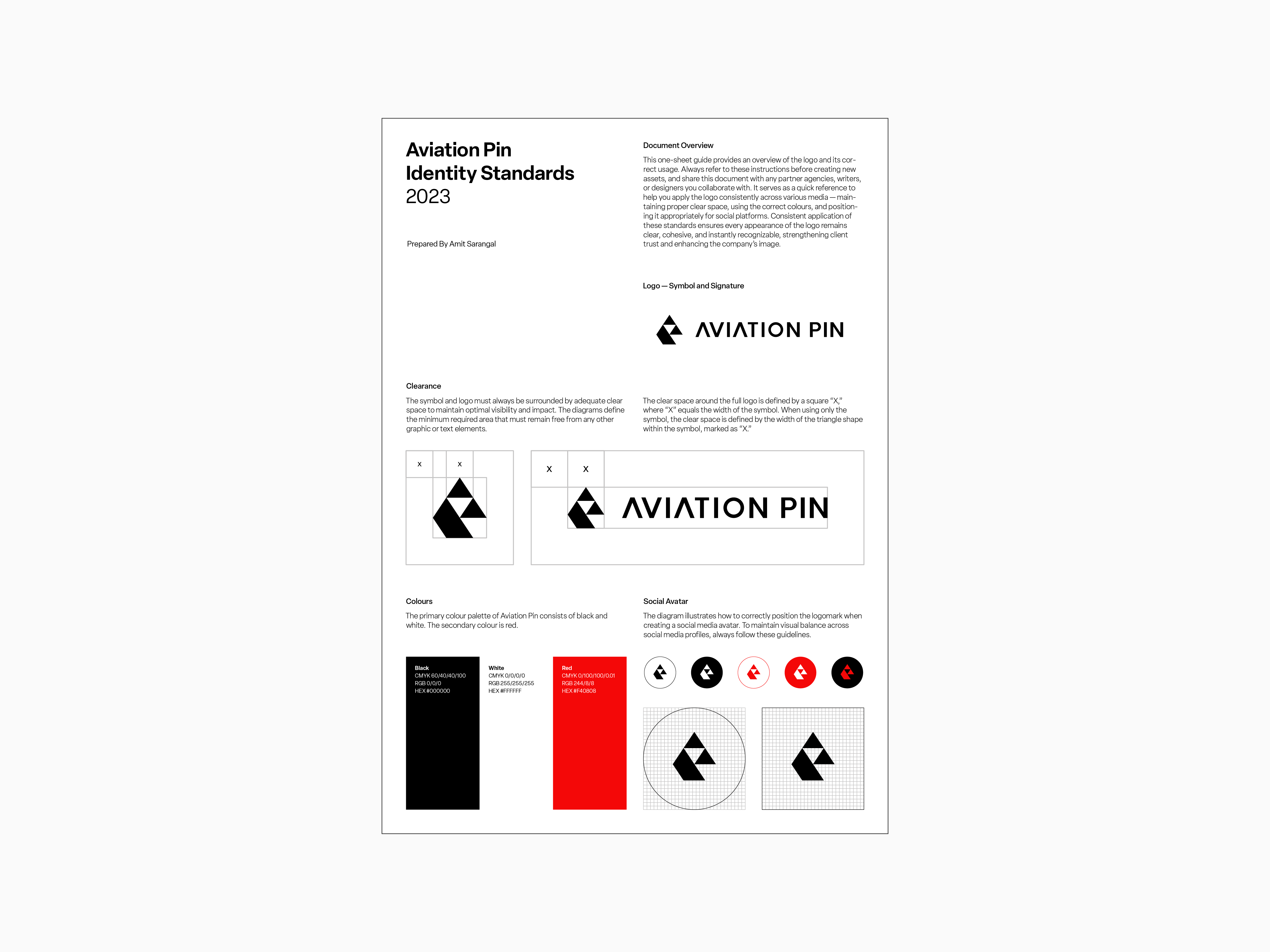 Identity Standards, 2023 — Aviation Pin aviation pin brand guide brand guidelines brand identity branding graphic design grid system layout design logo visual identity