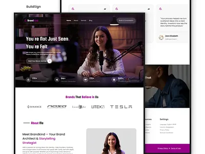 Personal Branding Website UI branding buildsign business coach clean ui coach website creative website figma design interface design landing page minimal ui modern web design personal brand portfolio website service website ui design uiux ux design web ui webflow website design