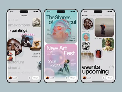 City Events Finder Mobile App app design art clean interface concert app creative layout event app festival app ios mobile app personalized guide product schedule event app design social social network startup ticket booking tickets app top mobile app trending app visual concept