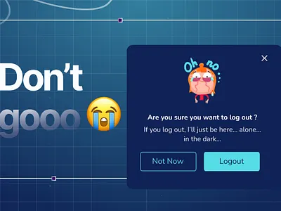 Log out Pop up log out physiology pop up ui ux