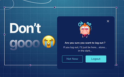 Log out Pop up log out physiology pop up ui ux