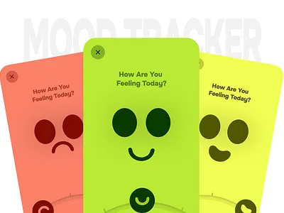 Mood tracker Screens For Yoga App 3d animation graphic design logo mood tracker motion graphics ui yoga app