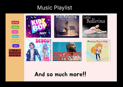 playlist graphic design ui ux