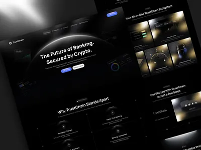 Crypto SaaS Landing Page Design bento crypto cryptolandingpage design figma graphic design landingpage saas saas landing page ui ui design uiux uxdesign webdesign