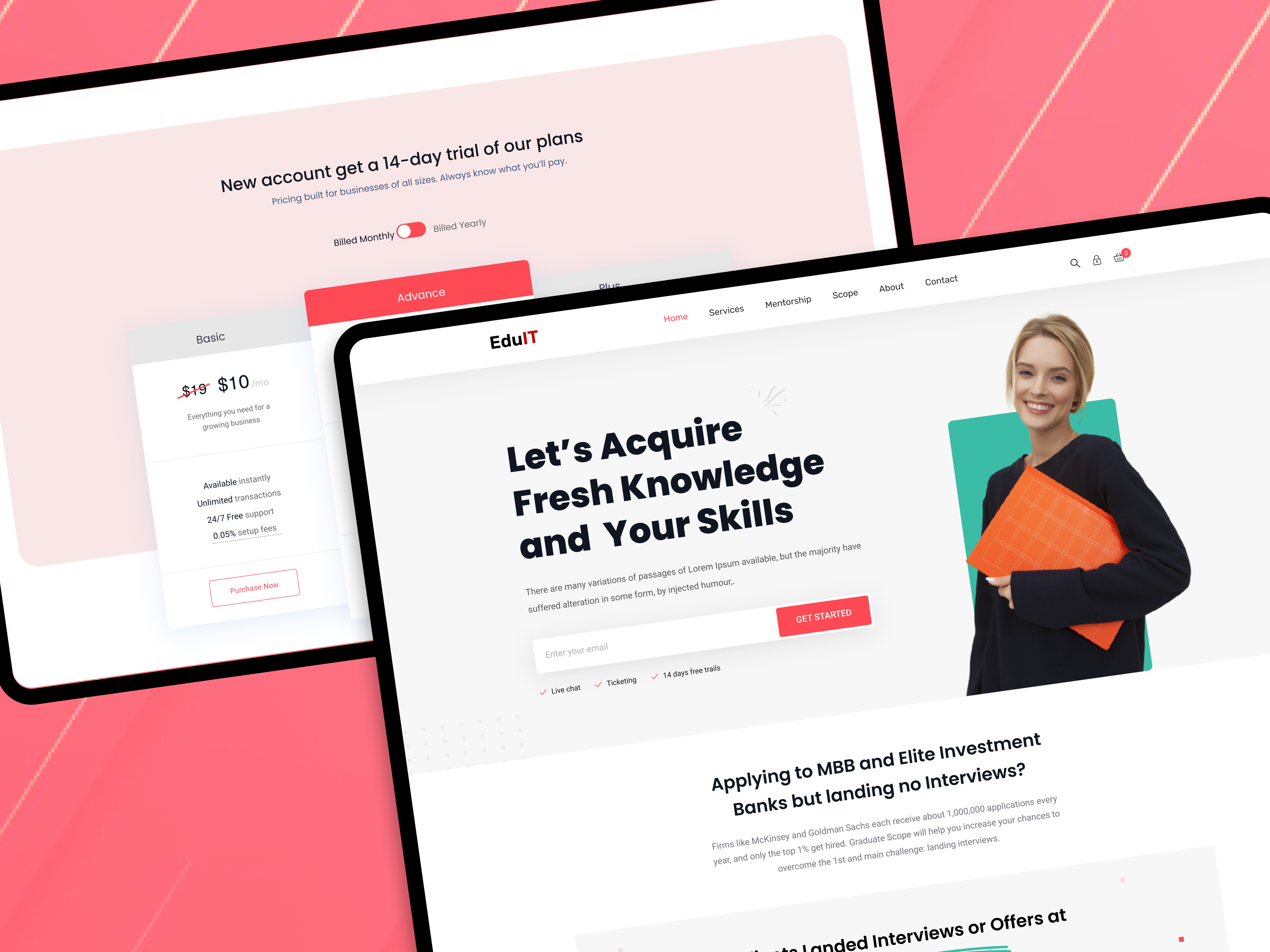 Example of Online Learning Platform Website Design