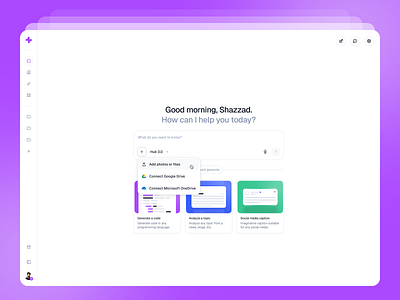 ToolHub 3.0 — Minimal AI Dashboard UI ai aiui cleanui dashboard gradient interface minimal productdesign production saas systemdesign toolhub ui ux webapp workspace