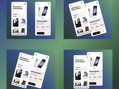 Smart Phones UI designs app branding design figma graphic design illustration logo smartphones typography ui ux vector