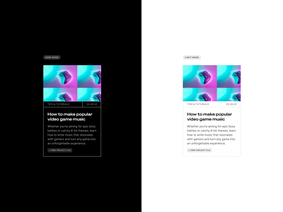 Article cards ui ux