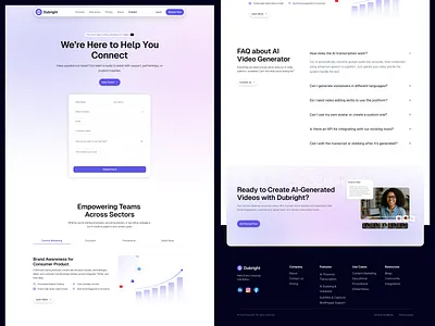 Contact & Support Hub – Dubright AI ai ai media ai media platform ai platform ai video ai video generator faq landing page lksmfv marketing marketing landing page saas landing page saas website support support page video video generator web web design website design