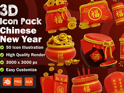 3D Icon Pack Chinese New Year 3d celebration icon 3d chinese 3d chinese culture icon 3d chinese new year 3d chinese new year icon 3d dragon icon 3d festival icon 3d festive decoration 3d fortune icon 3d gold coin icon 3d gold ingot icon 3d holiday icon 3d lantern icon 3d lunar new year icon 3d ornament icon 3d traditional icon chinese new year chinese new year pack 3d lunar festival 3d new year