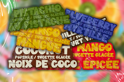 Bilingual Sticker Design - Paleta Kings bilingual label branding packaging design