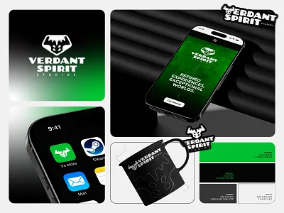 Verdant Spirit Studios - Brand Identity 3d animation app brand brand identity branding design graphic design illustration illustrator logo logo design minimal logo mobile app photoshop ui ui ux vector visual identity website