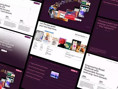 Proxima – Online Marketin Agency Website Animation animation branding design landing page marketing prototype ui uidesign uiux uxdesign web animation web design website