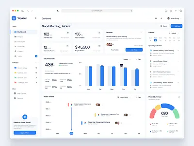 SaaS Dashboard Project Management analytics chart dashboard design management minimal modern overview productivity project project management dashboard task manager task manager dashboard timeline to do list ui ui design ux design website