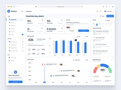 SaaS Dashboard Project Management analytics chart dashboard design management minimal modern overview productivity project project management dashboard task manager task manager dashboard timeline to do list ui ui design ux design website