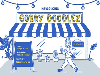 Gorry Doodlez Hand-Drawn Font branding font cartoon font casual comic font doodle font font graphic design halloween font handdrawn font kids font rough typeface