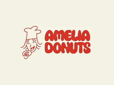 Amelia Donuts - Bakery Branding bakery bakery shop brand brand identity branding bread cake coffee donut box donuts doughnut emura graphic design illustration packaging pastry