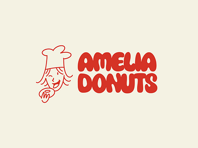 Amelia Donuts - Bakery Branding bakery bakery shop brand brand identity branding bread cake coffee donut box donuts doughnut emura graphic design illustration packaging pastry