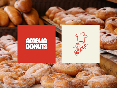 Amelia Donuts - Bakery Branding bakery bakery shop brand brand identity branding bread cake coffee donut box donuts doughnut emura graphic design illustration packaging pastry