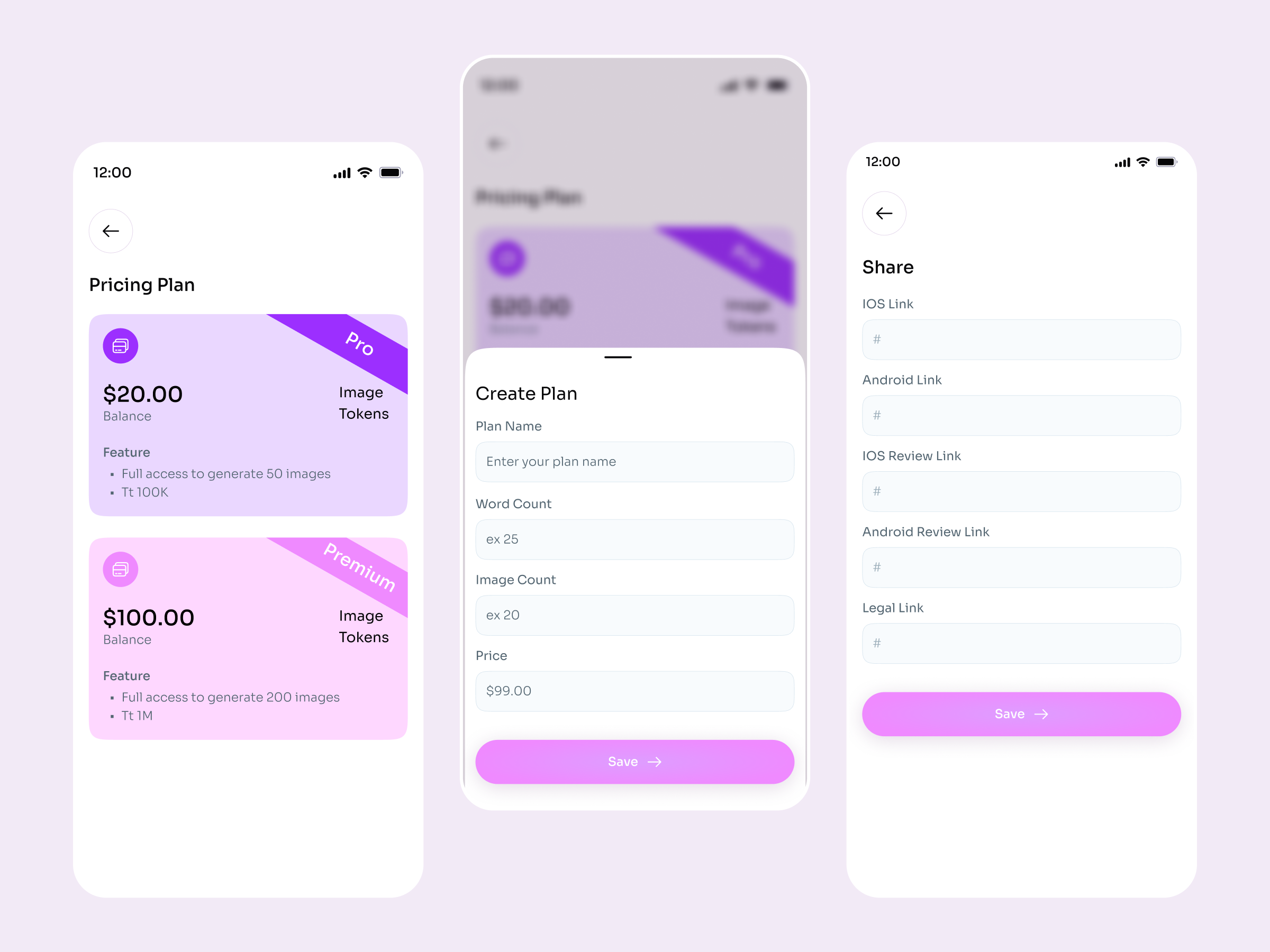 Pricing Plan - Moblie UI ai ai app ai generator ai pricing design figma image generator musa packaged payment ui pricing pricing plan pricing plan ui saas subscription uiux