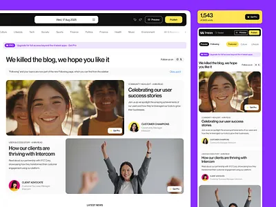 Snappy - Article Page article article page blog blog design blog website design news news article news website responsive design responsive news social social design website ui ui design website design
