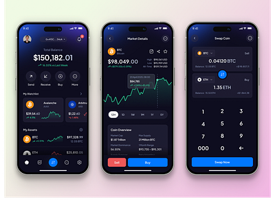 💳 Flox – Crypto Wallet Mobile App 3d ai agents ai agents landing page app awyes ui blockchain ux branding crypto ui design crypto wallet app dark mode finance app design graphic design illustration logo motion graphics nexila agency trading app design ui vector web3 mobile app