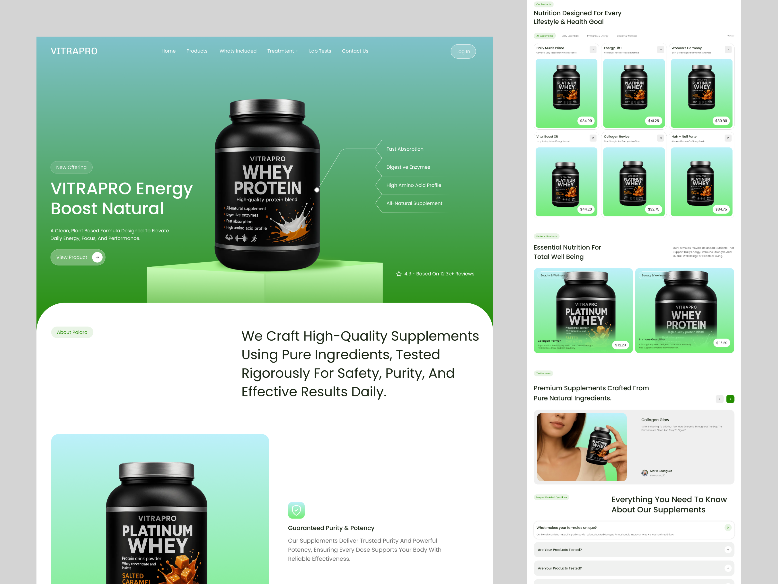 Example of Shopify Supplement Website Design