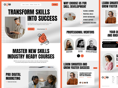 Skills development / Coaching website / landing page / ui ux agency coaching website creative landing page framer framer designer framer website graphic design landing page landing page ui minimal minimal design no code skills development ui design ui ux design web design web ui web ui design web ui ux